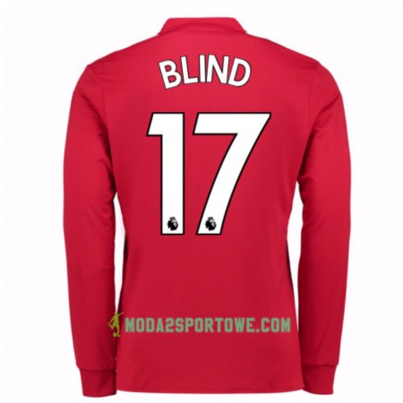 Koszulka Manchester United Daley Blind 17 Domowe Stroje Piłkarskie 2017/18 Długi Rękaw