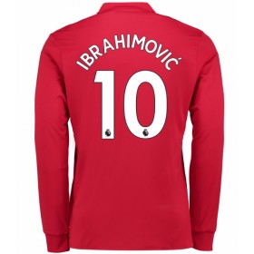 Koszulka Manchester United Ibrahimovic 10 Domowe Stroje Piłkarskie 2017/18 Długi Rękaw