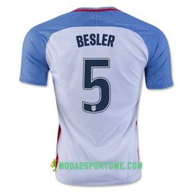 Koszulka Stany Zjednoczone BESLER Domowe Stroje Piłkarskie 2016/17 Krótki Rękaw