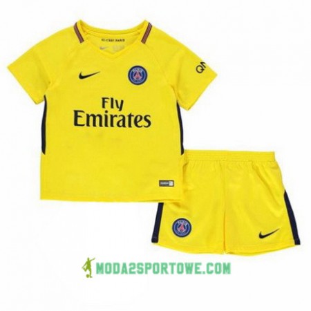 Koszulka Paris SG Dziecięcy Wyjazdowe Stroje Piłkarskie 2017/18 Krótki Rękaw