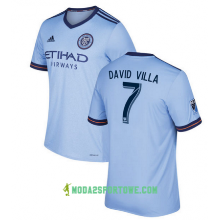 Koszulka New York City FC  David Villa 7 Domowe Stroje Piłkarskie 2017/18 Krótki Rękaw