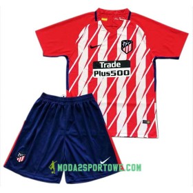 Koszulka Atlético Madryt Dziecięcy Domowe Stroje Piłkarskie 2017/18 Krótki Rękaw