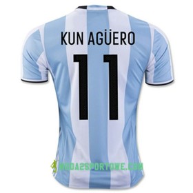 Koszulka Argentyna KUN AGUERO Domowe Stroje Piłkarskie 2016/17 Krótki Rękaw
