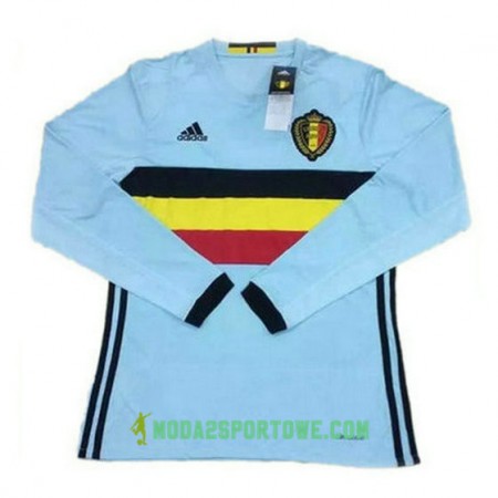 Koszulka Belgia Wyjazdowe Stroje Piłkarskie Euro 2016 Długi Rękaw