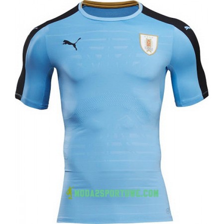 Koszulka Urugwaj Domowe Stroje Piłkarskie 2016/17 Krótki Rękaw