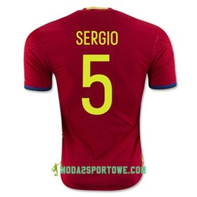 Koszulka Hiszpania SERGIO Domowe Stroje Piłkarskie Euro 2016