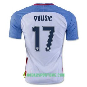 Koszulka Stany Zjednoczone PULISIC Domowe Stroje Piłkarskie 2016/17 Krótki Rękaw
