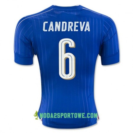 Koszulka Włochy CANDREVA Domowe Stroje Piłkarskie Euro 2016