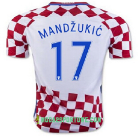 Koszulka Chorwacja MANDZUKIC Domowe Stroje Piłkarskie Euro 2016