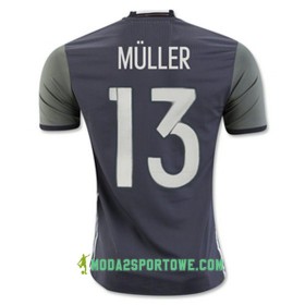 Koszulka Niemcy MULLER Wyjazdowe Stroje Piłkarskie Euro 2016