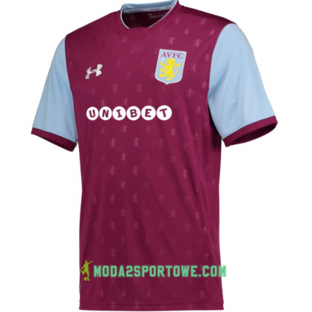 Koszulka Aston Villa Domowe Stroje Piłkarskie 2017/18 Krótki Rękaw