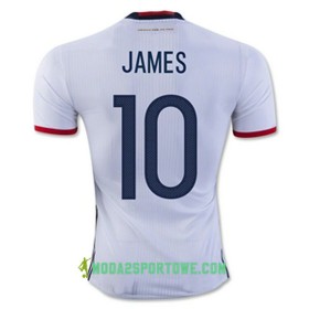 Koszulka Kolumbia JAMES Domowe Stroje Piłkarskie 2016/17 Krótki Rękaw