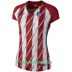 Koszulka Atlético Madryt Damska Domowe Stroje Piłkarskie 2017/18 Krótki Rękaw