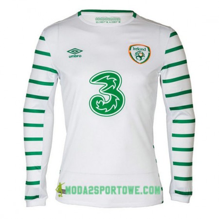 Koszulka Irlandia Wyjazdowe Stroje Piłkarskie Euro 2016 Długi Rękaw