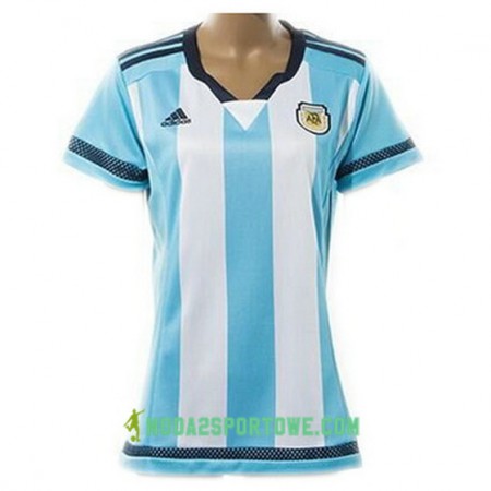 Koszulka Argentyna Damska Domowe Stroje Piłkarskie 2016/17 Krótki Rękaw