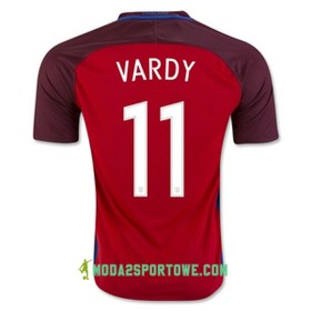 Koszulka Anglia VARDY Wyjazdowe Stroje Piłkarskie 2016/17 Krótki Rękaw