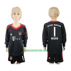 Koszulka Bayern Monachium Neuer 1 Bramkarska Dziecięcy Domowe Stroje Piłkarskie 2017/18 Krótki Rękaw