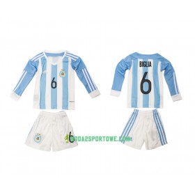 Koszulka Argentyna Biglia 6 Dziecięcy Domowe Stroje Piłkarskie 2016 Długi Rękaw