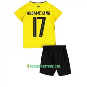 Koszulka Borussia Dortmund Aubameyang 17 Dziecięcy Domowe Stroje Piłkarskie 2017/18 Krótki Rękaw