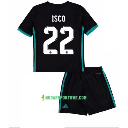 Koszulka Real Madryt Isco 22 Dziecięcy Wyjazdowe Stroje Piłkarskie 2017/18 Krótki Rękaw