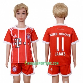 Koszulka Bayern Monachium James Rodriguez 11 Dziecięcy Domowe Stroje Piłkarskie 2017/18 Krótki Rękaw
