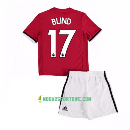 Koszulka Manchester United Daley Blind 17 Dziecięcy Domowe Stroje Piłkarskie 2017/18 Krótki Rękaw