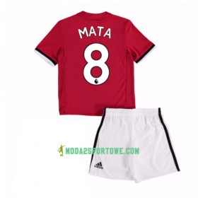 Koszulka Manchester United Juan Mata 8 Dziecięcy Domowe Stroje Piłkarskie 2017/18 Krótki Rękaw