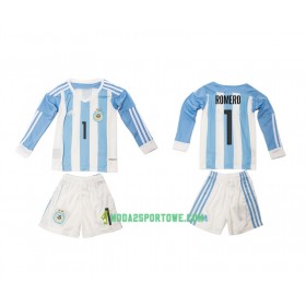 Koszulka Argentyna Romero 1 Dziecięcy Domowe Stroje Piłkarskie 2016 Długi Rękaw