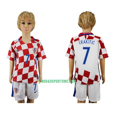 Koszulka Chorwacja I.Rakitic 7 Dziecięcy Domowe Stroje Piłkarskie 2016 Krótki Rękaw