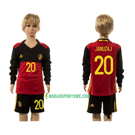 Koszulka Belgia Januzaj 20 Dziecięcy Domowe Stroje Piłkarskie 2016 Długi Rękaw
