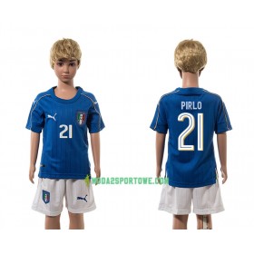 Koszulka Włochy Pirlo 21 Dziecięcy Domowe Stroje Piłkarskie 2016 Krótki Rękaw