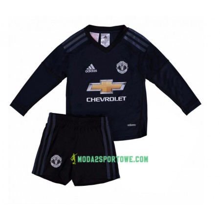 Koszulka Manchester United Bramkarska David de Gea 1 Dziecięcy Domowe Stroje Piłkarskie 2017/18 Długi Rękaw