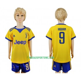Koszulka Juventus Gonzalo Higuain 9 Dziecięcy Wyjazdowe Stroje Piłkarskie 2017/18 Krótki Rękaw