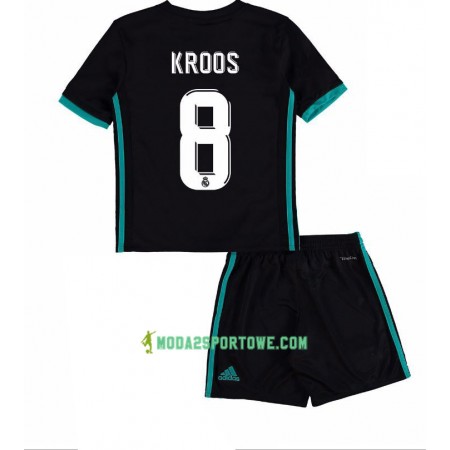Koszulka Real Madryt Toni Kroos 8 Dziecięcy Wyjazdowe Stroje Piłkarskie 2017/18 Krótki Rękaw
