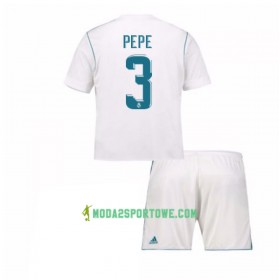 Koszulka Real Madryt Pepe 3 Dziecięcy Domowe Stroje Piłkarskie 2017/18 Krótki Rękaw