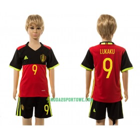 Koszulka Belgia Lukaku 9 Dziecięcy Domowe Stroje Piłkarskie 2016 Krótki Rękaw