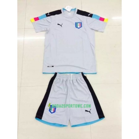 Koszulka Włochy Bramkarska Dziecięcy Domowe Stroje Piłkarskie 2016 Krótki Rękaw