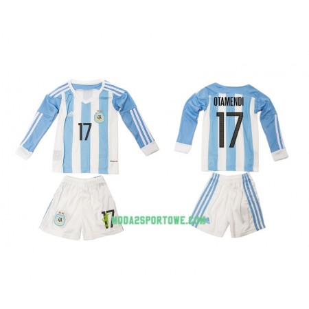 Koszulka Argentyna Otamendi 17 Dziecięcy Domowe Stroje Piłkarskie 2016 Długi Rękaw